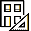 House and measurement icon