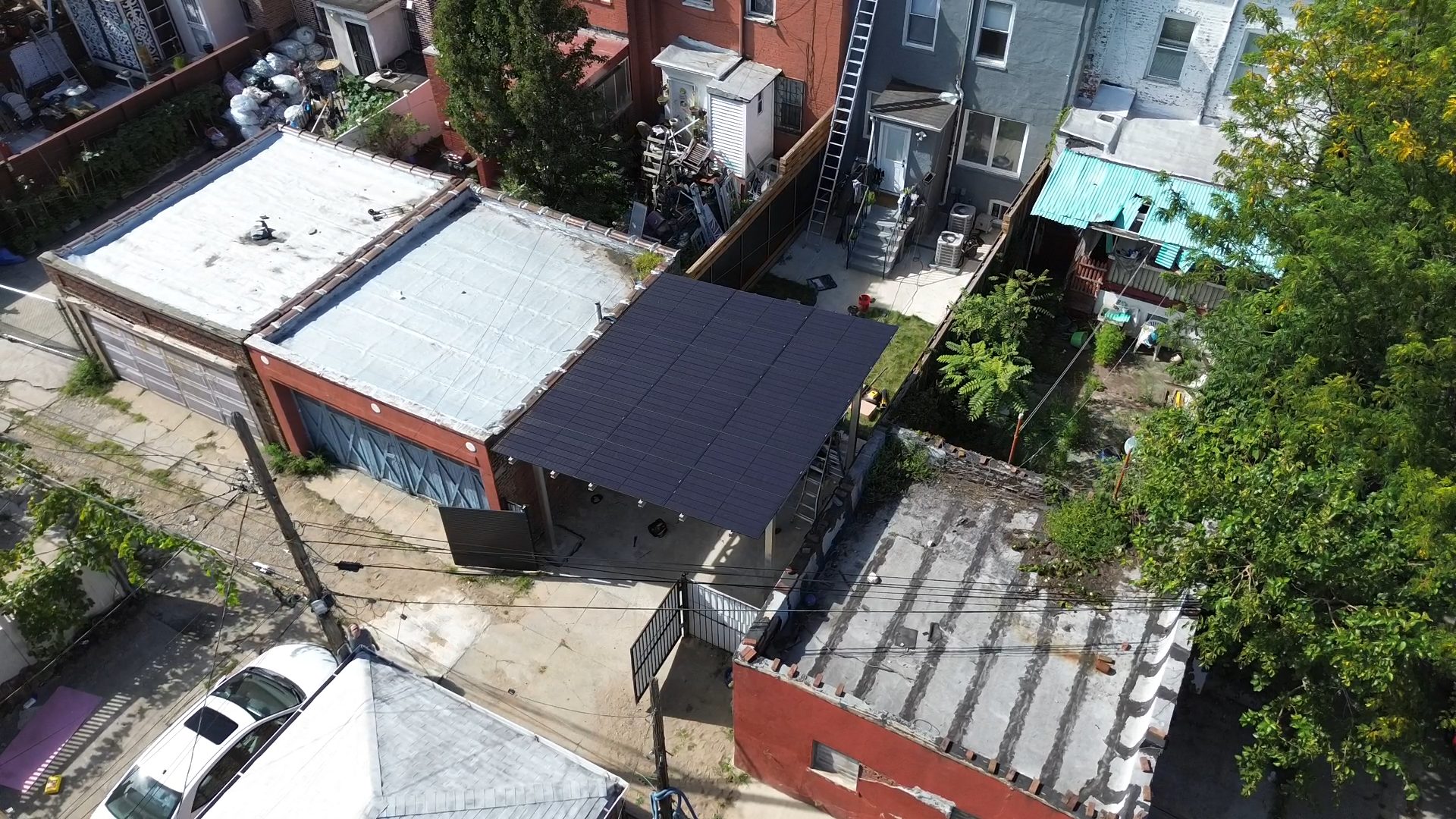 A solar carport in Brooklyn