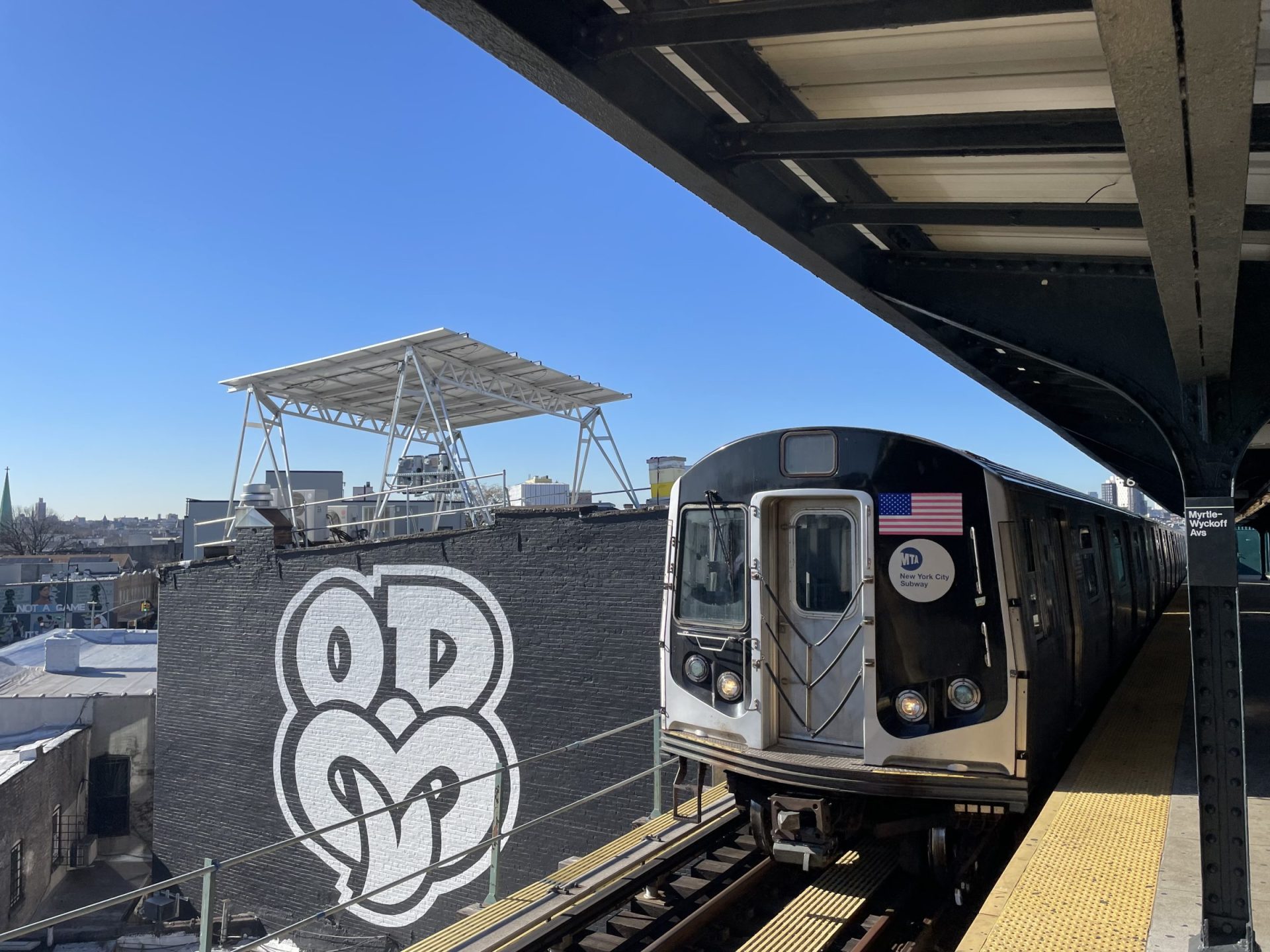solar canopy with train
