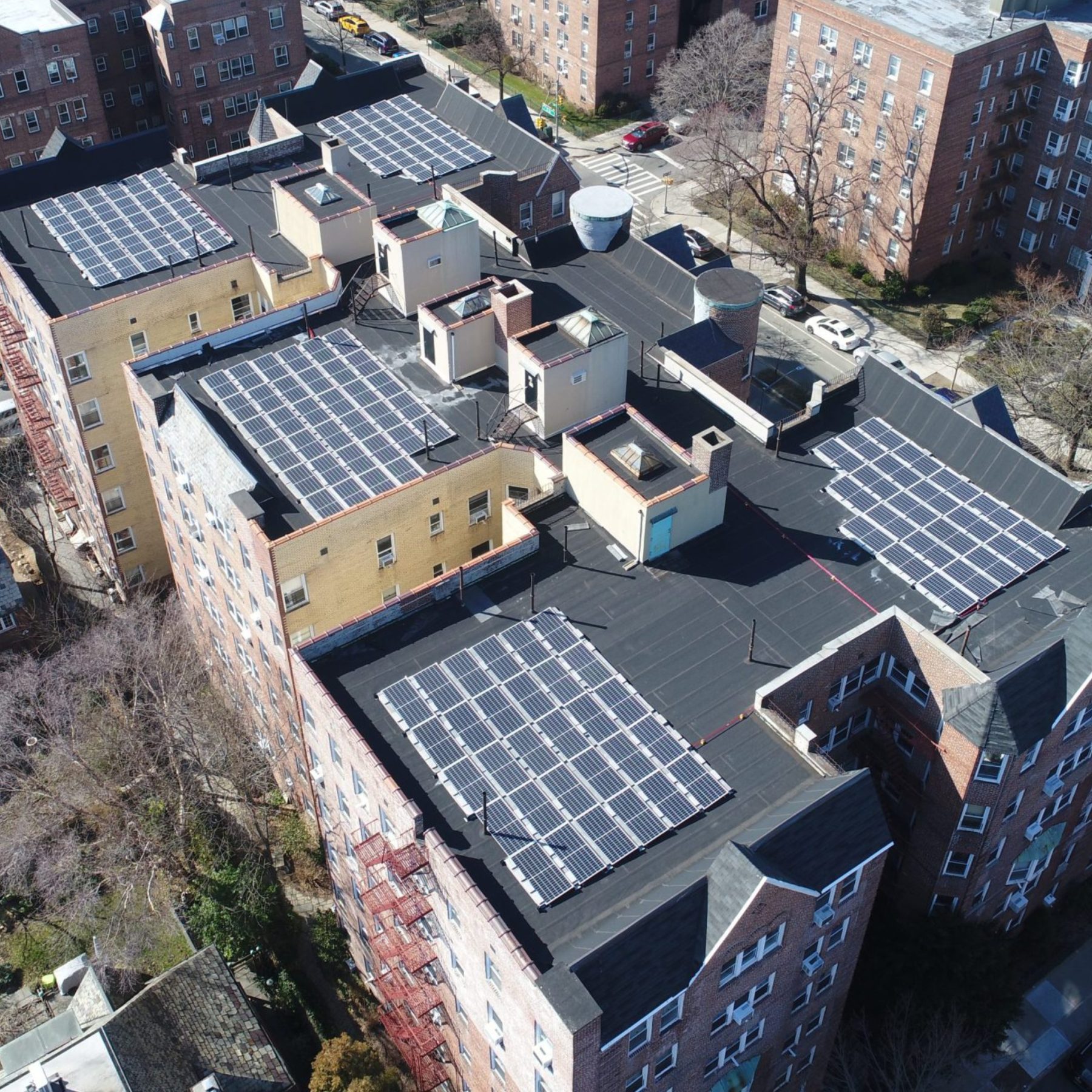 Ballasted solar system in Queens, New York.