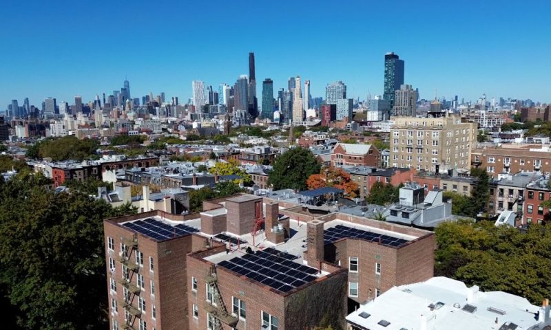 Ballasted solar system installed in Park Slope, Brooklyn