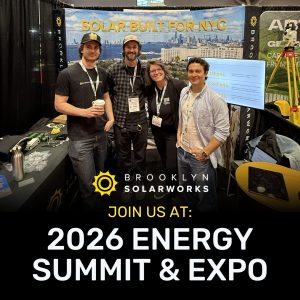 Brooklyn SolarWorks Staff at event expo in Manhattan, New York.