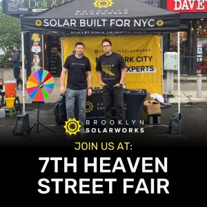 Brooklyn SolarWorks staff tabling in Park Slope, Brooklyn.