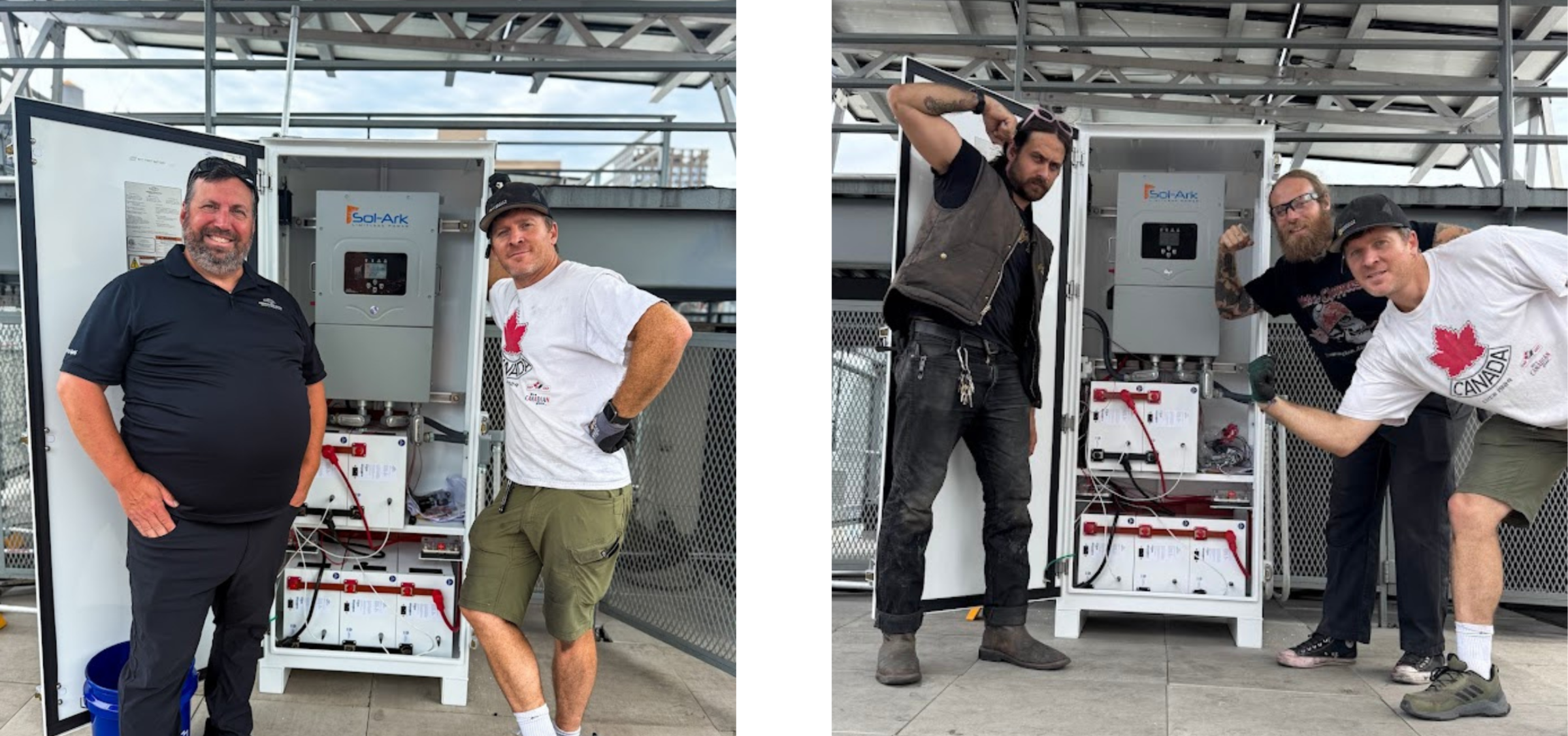Brooklyn SolarWorks and Briggs & Stratton crews posing in front of New York City's first permitted residential battery in Chinatown, Manhattan.